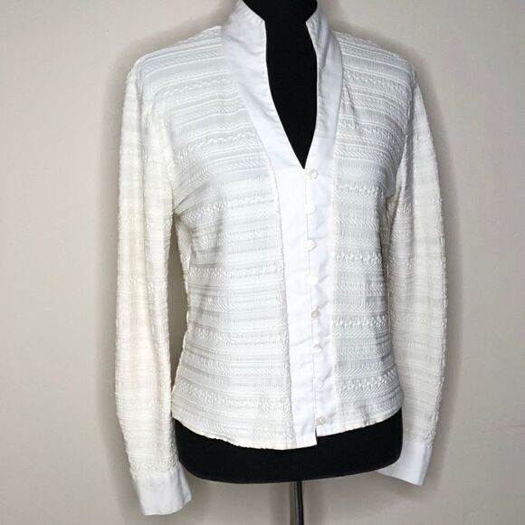 Maurice Sassoon Beige Long-Sleeve Cardigan Jacket Top - Picture 2 of 13